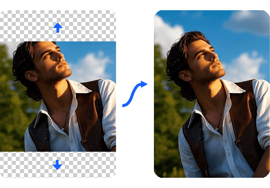 Smart AI Image Extension Tool - Enlarge Images Without Distortion
